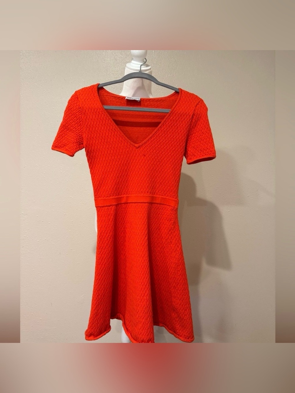 RED Valentino Scarlet Knit Mini Dress